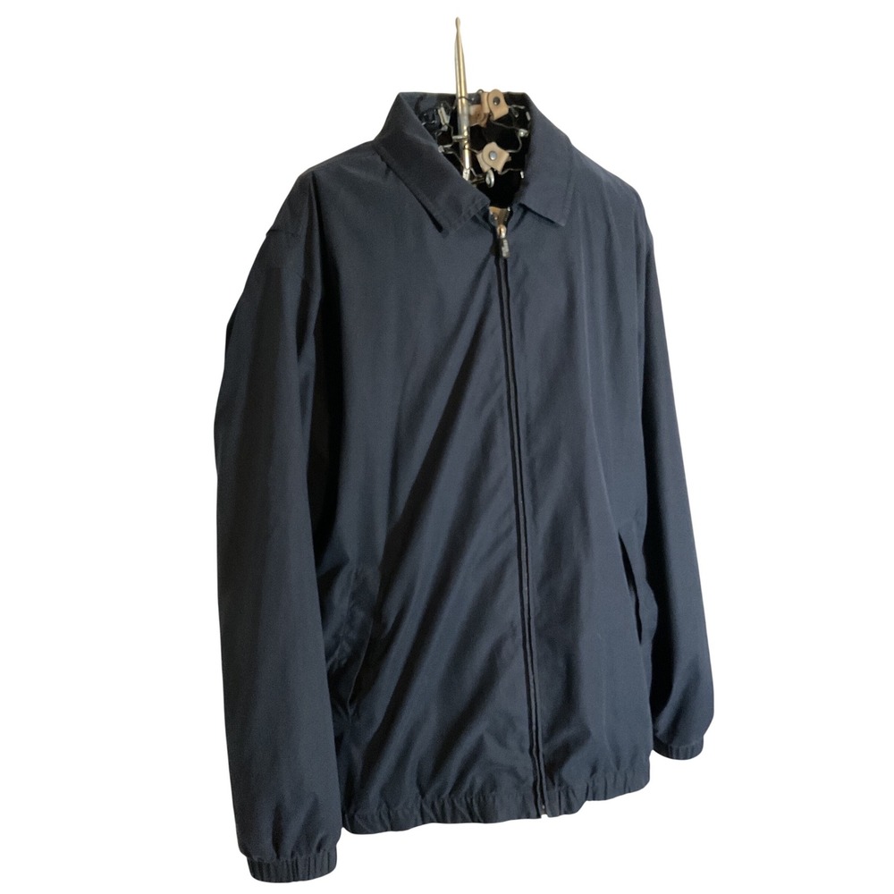 IZOD XFG Mens XL Navy Blue Full Zip Windbreaker Jacket Lightweight + Bonus Shirt
